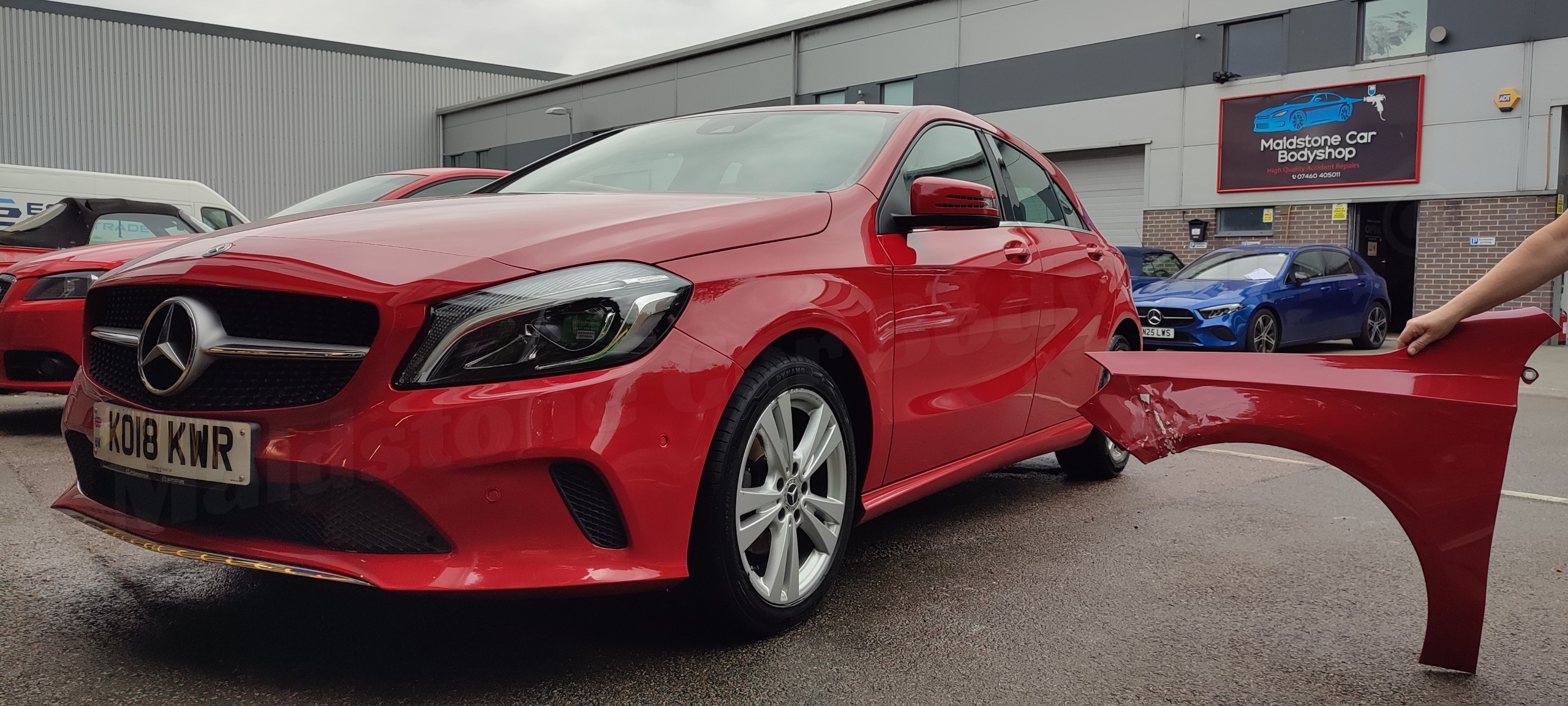 MERCEDES A CLASS ACCIDENT DAMAGE REPAIRS MAIDSTONE CAR BODYSHOP wm